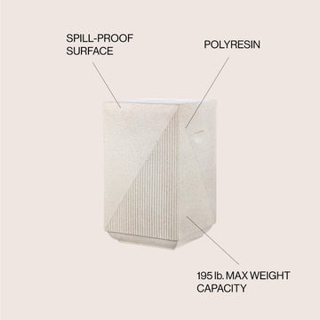Adrian 20.75" Contemporary Minimalist Square Accent Table - JONATHAN Y